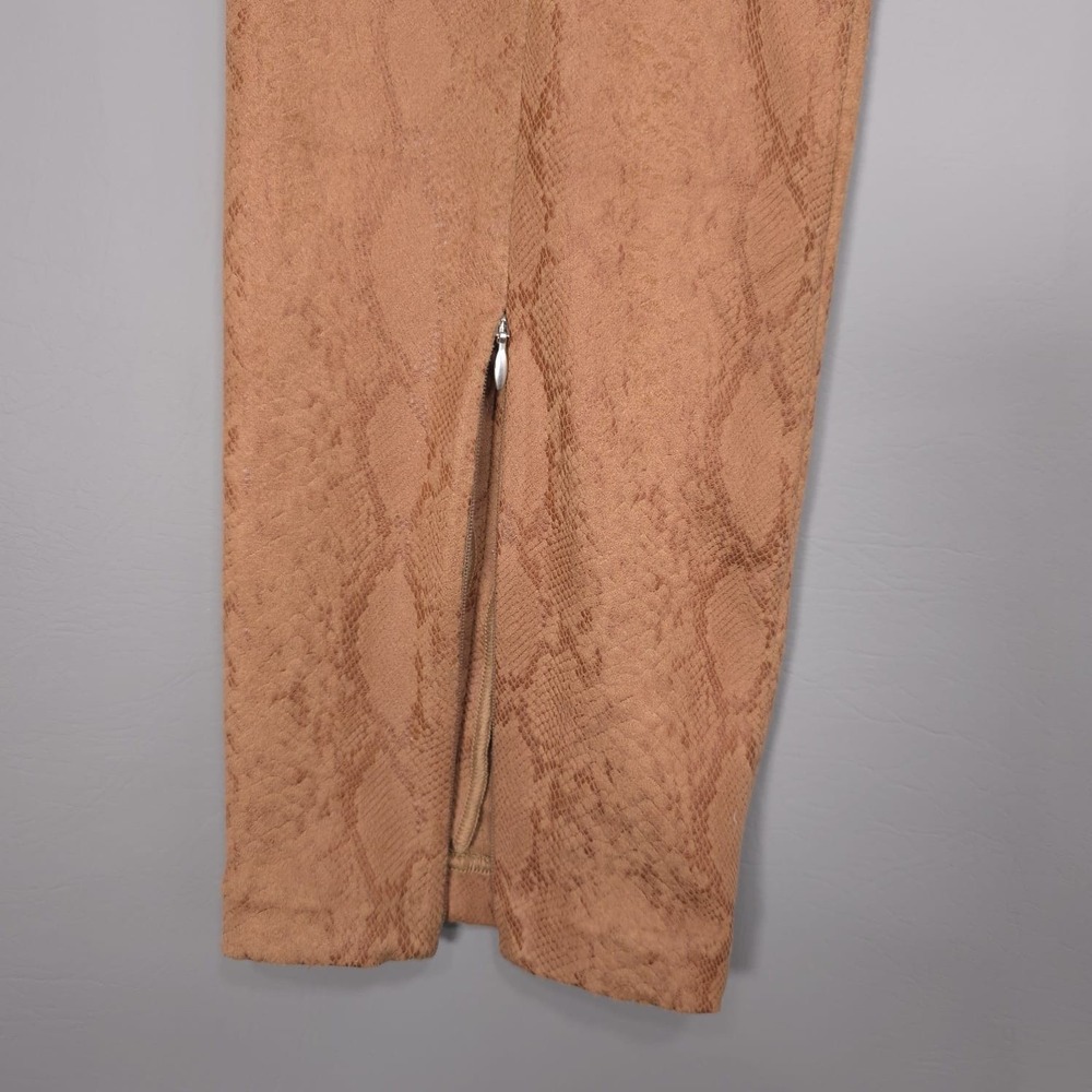 GOOD AMERICAN New Women XL Pant Skinny Brown Faux Snake The Boss Leggings 38 - Picture 10 of 16